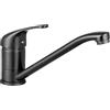 CECIPA Rubinetto Lavello Cucina Nero, Miscelatore Cucina Monocomando 360° Girevole, Rubinetto Cucina con Regolazione Caldo/Freddo, Design Moderno, Risparmio Idrico