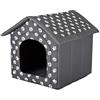 PillowPrim Cuccia per cani, cuccia per cani, cuccia per cani, cuccia per gatti, XXL - 70 x 60 cm, grigio con zampe