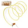 shengxinym Tunnel per Gatti,Tubo per Gatti Gioco,Giochi Interattivi per gatti Conigli Cani Interni ed Esterni,Gioco Gatto Pieghevole Facile da Trasportare 25 * 70CM Giallo