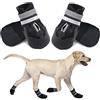 Avvrel Stivali per cani per zampe ferite, impermeabili, set di 4 scarpe per cani con cinghie riflettenti regolabili e suola antiscivolo, per cani di taglia piccola, media e grande (XXL)