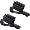 Wpppan 2 clip di montaggio per serbatoio di pesce nero, supporto per tubo dell'acqua, morsetto regolabile multifunzione per vasca da 0,8 cm - 1,6 cm di diametro, accessori per pompa d'aria per acquario, clip