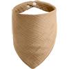 ICEMOOD Bandana per Cani Tinta Unita - Cotone Morbido con Pressione, Taglia Grande (15-40kg), Caffè