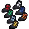 Zxpjkyu 7 Pezzi Golf Head Cover Copri Testa Iron Club Putter Custodia PU Pelle Numeri Ricamati Facile Pulizia Adatta per Donne Uomini Sport Regalo