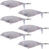 Generic esche artificiali, spazi vuoti non tinti, 6 ganasce a coda rotanti multi-giunte con occhielli, esche artificiali, attrezzatura da pesca per acqua e acqua salata