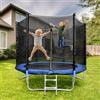 Oryxearth Trampolino elastico da giardino per bambini, con rete di sicurezza e scala, impermeabile, resistente ai raggi UV, per esterni, grande, piccolo, 183 cm