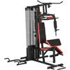 SPORTNOW Palestra Multifunzione, Stazione Fitness, 65kg di Pesi per Casa