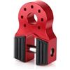 TLVBFPG Gancio Traino Gancio di Traino per verricello, Supporto in Gomma, Protezione in Gomma, Collegamento Piatto, grillo in Alluminio, ricambi Auto per Veicoli Fuoristrada Tow Hook(Black)