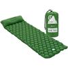 ECD Germany Materasso Gonfiabile Singolo da Campeggio, Materassino Pieghevole per Lettino Prendisole Ultraleggero con Cuscino Integrato, Ideale per Spiaggia, Mare, Trekking, Camping e Viaggio, Grigio