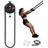 Generico Endless Rope Trainer, Macchina Professionale a Corda Infinita con Resistenza Regolabile, Sistema di Pulegge Portatile per Palestra in Casa, Corda Premium per Allenamento Full Body (Rosso)