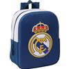 safta Real Madrid 3D - Zaino per asilo 3D, adattabile al carrello, facile da pulire, ideale per bambini di diverse età, comodo e versatile, qualità e resistenza, 22 x 10 x 27 cm, Nero, M, Casual