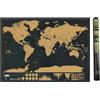 Cartina Da Grattare Mondo, Hillylolly Mappa Del Mondo Da Grattare, Mappa Del Mon