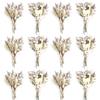 Larber 12PCS Mini Fiore Seccato Bouquet Fiori di Selvaggio Seccati Fiori Seccati Mini Fiore Seccato con Stelo per DIY Photo Props Vaso Decorazione Matrimoniale