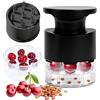 WestCH Tocciolatore di ciliegie, rimozione manuale di noccioli di ciliegia con sistema a 2 camere per una rapida e semplice, utensile da cucina portatile, ideale per ciliegie fresche, torte, dessert e