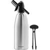 Forgast Gasatore per Acqua 1 Litri, Dispenser Sifone per Soda Professionale, in Alluminio, Argento, per la Preparazione di Bevande Gassate e Bibite, su Cartucce di CO2