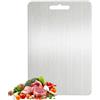 oupados Tagliere in titanio, in 100% puro qualità alimentare, antiaderente, durevole, facile da pulire, per frutta, carne, verdura, cucina (39 x 28 cm)