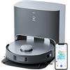 ECOVACS DEEBOT X1+ Robot Aspirapolvere con Funzione Mopping e Stazione di Aspirazione Automatica 3.2L, 5000pa, Evitazione Ostacoli 3D e Mappatura, Design Jacob Jansen, Batt 5200mAh, Assistenza Vocale