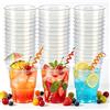 Rliocvhe 50 Pezzi Bicchieri Plastica Riutilizzabili da 200ml, Dura Bicchieri Trasparenti per Bevande, Bicchieri Plastica Rigida Lavabili per Vino, Champagne, Acqua, caffe, per Feste, Matrimon