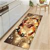 GUOCU Zerbino Natalizio Ingresso,Moquette di Natale Tappeti Bagno Assorbente Antiscivolo,Tappetino da Bagno,Tappeto Cucina,Tappeto Salotto a Tema Natalizio Zerbino di Benvenuto da Esterno Interni Z 60x180CM