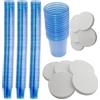 Medi-Inn+ 240 Bicchieri per Medicinali con 240 Coperchio Bicchiere da Shottino Bicchiere per Medicinali Bicchiere da Liquore Vari Colori - blu
