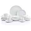 Retsch Arzberg Set di stoviglie combinate, 60 pezzi, rotonde Coup-From bianco, set di stoviglie per 6 persone, servizio da tavola