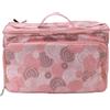 CAGUYLONA Borsa per Lavoro a Maglia Borsa Porta Uncinetto Portatile Multifunzionale in Tessuto Oxford Rosa con Divisori, Borsa per Maglieria per Gomitoli di Filato Forniture per Cucito,