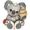 THUN, Koala Sydney con Conchiglia in Ceramica Decorata a Mano, Statuine da Collezione, Linea Mare da Amare, 7.4 x 7 x 9 cm h