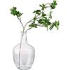 PINIWON Vaso in vetro trasparente, 30 cm di altezza x 17 cm di larghezza, grande vaso vintage da pavimento a bolle per rami di fiori artificiali, contenitore per fiori da tavolo per decorazione