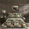 ARL HOME Set trapunte king size rustico trapunta copriletto copriletto king size trapunta letto lodge country patchwork orso biancheria da letto casa trapunta leggera reversibile biancheria da letto rustica