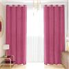 PETTI Artigiani Italiani - Tende Velluto a Pannelli per Interno con Anelli 2 Pezzi 140x280cm, Tenda Velluto Camera da Letto e Soggiorno Oscuranti Isolanti e Moderne, Fuxia, 100% Made in Italy