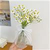 Smalldu Piccole margherite bianche artificiali, 2 bouquet/12 margherite finte da 25,4 cm, fiori selvatici primaverili per decorazioni per feste (vaso non incluso)