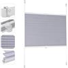 Sekey Tenda plissettata senza fori, oscurante per finestra, Klemmfix, larghezza 80 cm, tesa opaca, protezione solare per finestra, 80 x 150 cm, grigio blu