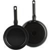 BK Enjoy - Set di 2 padelle in ceramica antiaderente, Ø 24/28 cm, senza PFAS, per cottura a induzione, utilizzabile in forno fino a 160 °C, lavabile in lavastoviglie, riscaldamento rapido, impugnatura