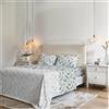 Italian Bed Linen COMPLETO LETTO MATRIMONIALE NO STIRO KARMA - Prodotto in Italia - Microfibra - Sopra 240x270 cm, Sotto 170x200 cm con Angoli Elasticizzati 25 cm, 2 Federe 50x80 cm - RAMAGE