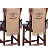 Lillian Rose Mrs. Rustic Burlap Chair Covers Decor (WF565 MM) Mr. And Coprisedia in Iuta, 101 x 30 cm, Tessuto, Multicolore, 101.6 x 30.48 x 2.54 cm