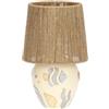 THUN, Lampada in Ceramica Decorata a Mano, Linea Mare da Amare, Ø 13.5 cm, h 17.5 cm, Paralume 18.8 x 15.5 cm h
