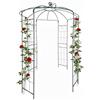 Relaxdays Gazebo per Rose in Metallo, HBT: 290 x 206 x 206 cm, Verde | Supporto piante rampicanti, giardino, con gancio