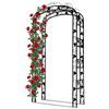 Relaxdays Arco per Rose, Ferro, da Giardino, HxLxP: 240 x 120 x 45 cm, Stabile Piante rampicanti
