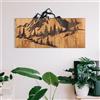 Wallity Elegante accessorio decorativo da parete in legno, colore nero e noce, 57,5 x 33 cm, cornice in 100% metallo (1,2 mm) e legno solido (3 cm), perfetto per decorazioni moderne