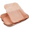 Nerthus FIH 1445 vassoi carta per friggitrice ad aria rettangolari 22x14 cm antiaderenti resistenti al calore