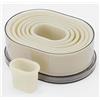 thermohauser 8300031478 - Set di stampi in nylon, a forma di cuore e liscio, bianco, diametro 4,5-12,3 cm, 7 pezzi