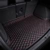SSCOR Auto Tappetino per Bagagliaio in Pelle per V-W Tiguan 2017-2022 2023,su Misura Vasca Baule Tappeto,AntiGraffio Antiscivolo Protezione Accessori,B/BlackRed