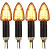 Justech 4Pz Indicatori di Direzione Moto 15Led 12V IP65 - Frecce Led Alta Luminosità Mini E-MARK