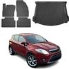 OMAC Tappetini & Vasca Baule Set compatibile con Ford Kuga 2008-2012 Gomma TPE Nero 5X