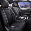 SSCOR Fatto su Misura CopriSedili Auto per V-W Polo V (6R, 6C) 2011-2017 2018,Pelle Set Completo Impermeabile Comfort Traspirante Sedili Protezioni con Airbag Laterale,B/Black