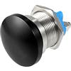 QUARKZMAN Pulsante Interruttore Momentaneo Metallo 19mm Nero 1pc