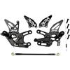avdb-moto Supporto Pedane Arretrate Regolabili Compatibile con YAMAHA YZF R1 YZF-R1 2015-2019, YZF R1 YZF-R1 RN65 2020-2022 Racing AVDB (Nero)
