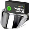 Everalo Visiera Compatibile con Agv Corsa - Corsa R - Pista Gp - Pista Gpr - Pista Gp Rr - Gt Veloce - Veloce S - Race 3 (Argento Cromo)