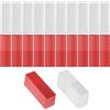 MoonSing Riflettori Rettangolare, 20 Pezzi Adesivo Catarifrangente per Auto, Catadiottro Sicurezza Laterali, Universale Plastica Rosso/Bianca Segnaletica per Camion Rimorchio Carrello Caravan