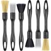 Zyren 6 PCS Pennello Auto Spazzole, Pinceau Nettoyage Super Morbido, Pennello Detailing Set, Interni Auto a Setole Morbide, Pennelli Detailing Auto per Pneumatici, Punte di Scarico, Motore, Cruscotto