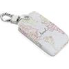 kwmobile Coprichiave Compatibile con Renault con 4 tasti Smart Key (solo Keyless Go) - Cover Chiave - Guscio Protettivo Copri Telecomando Auto Similpelle - Mappa del mondo